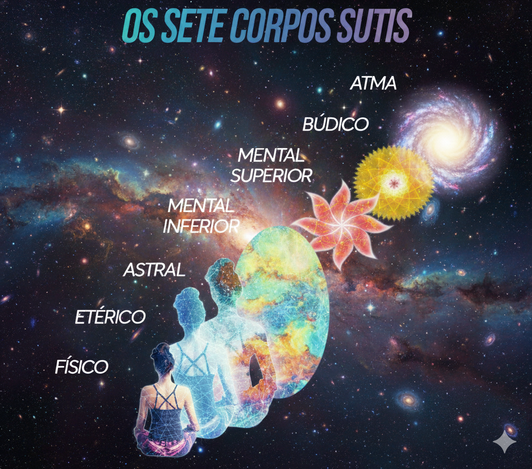 Representação dos sete corpos sutis